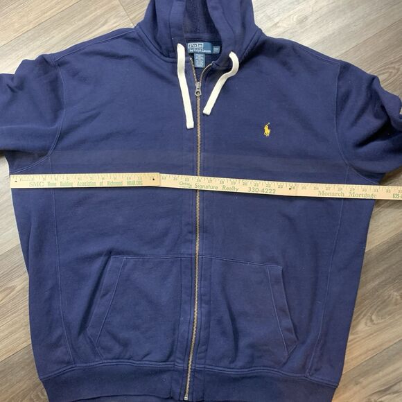 Polo Ralph Lauren Men’s Blue Full Zip Waffle Lined Hoodie Mens 3XLT - Picture 5 of 7